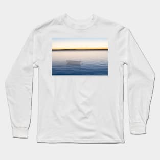 Small boat on calm water Long Sleeve T-Shirt